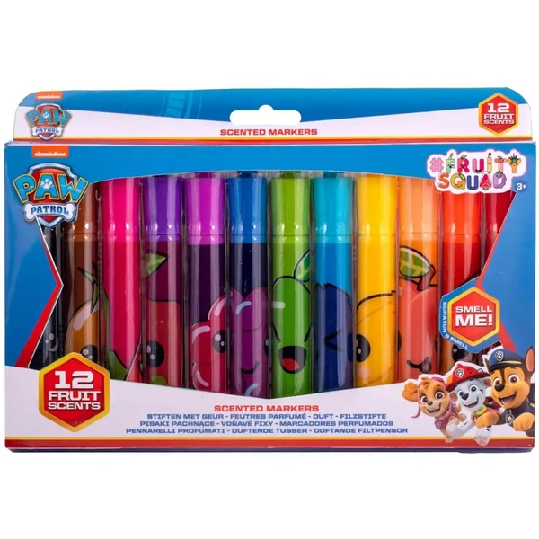 Canenco: Mancs őrjárat FruitySquad 12db-os illatos filctoll készlet