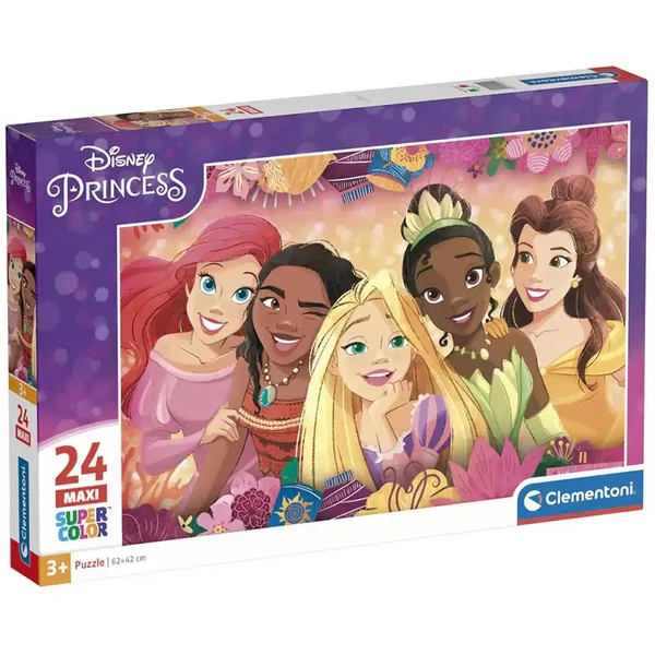 Disney Hercegnők: Maxi Super Color Puzzle 24 darabos - Clementoni