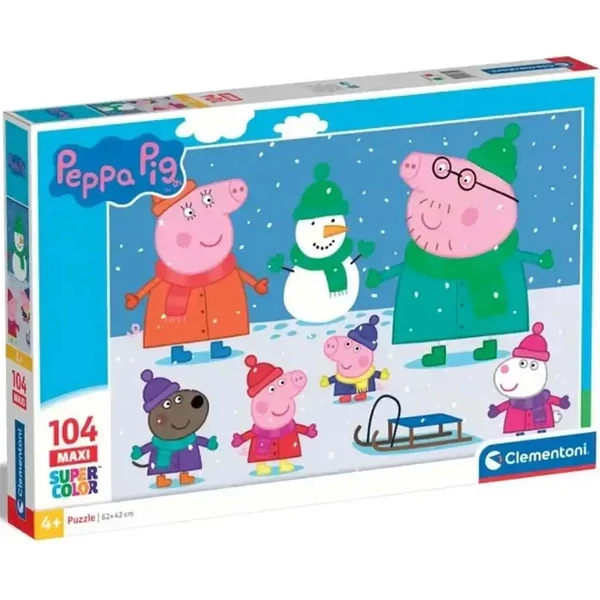 Peppa malac 104db-os maxi supercolor puzzle - Clementoni