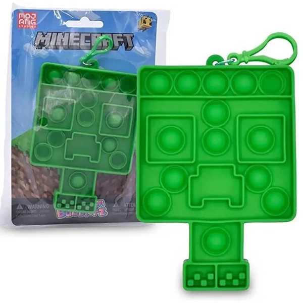 Minecraft Bubblers Mini Pop-it meglepetés kulcstartó 1db