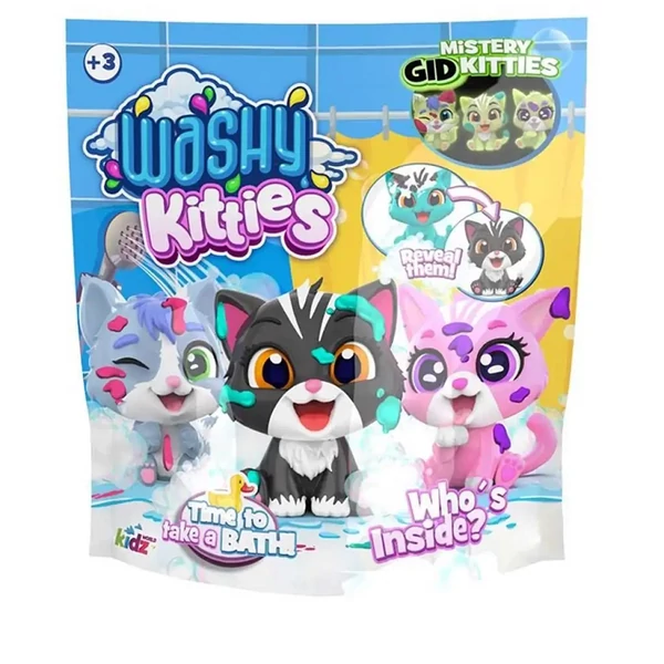 Washy Friends: Color Reveal Pancsoló cicusok meglepetés tasakban többféle 1db