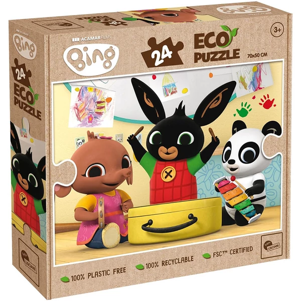 Bing és barátai zenélnek 24db-os Eco puzzle 70x50cm - Lisciani