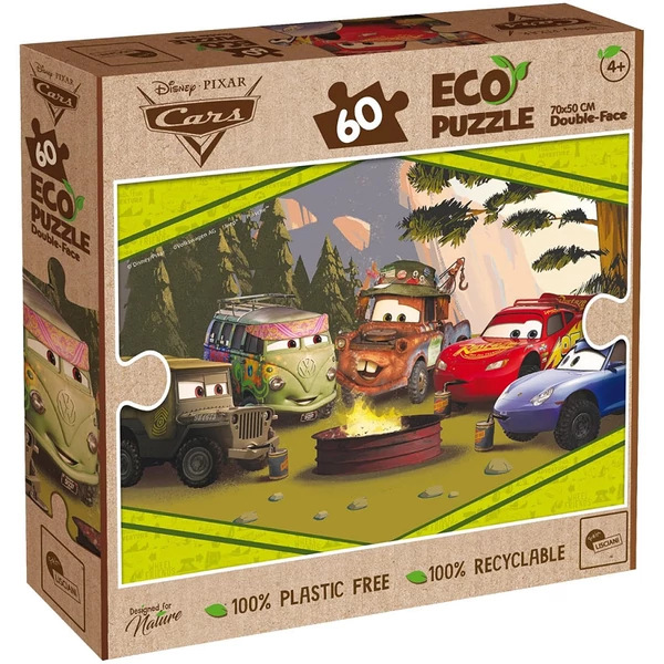 Verdák 2 az 1-ben 60db-os Eco puzzle és színező 70x50cm - Lisciani