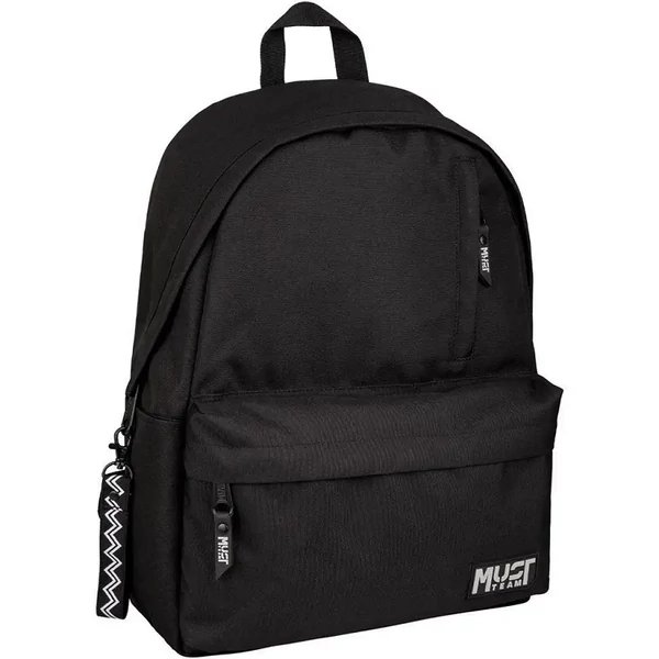 Luna: Must Team Monochrome fekete iskolatáska, hátizsák 32x17x42cm