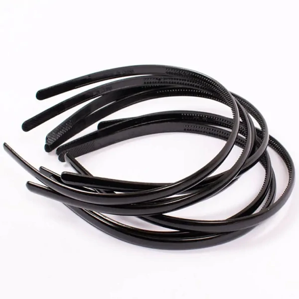 Fekete hajpánt 10db-os szett 8mm