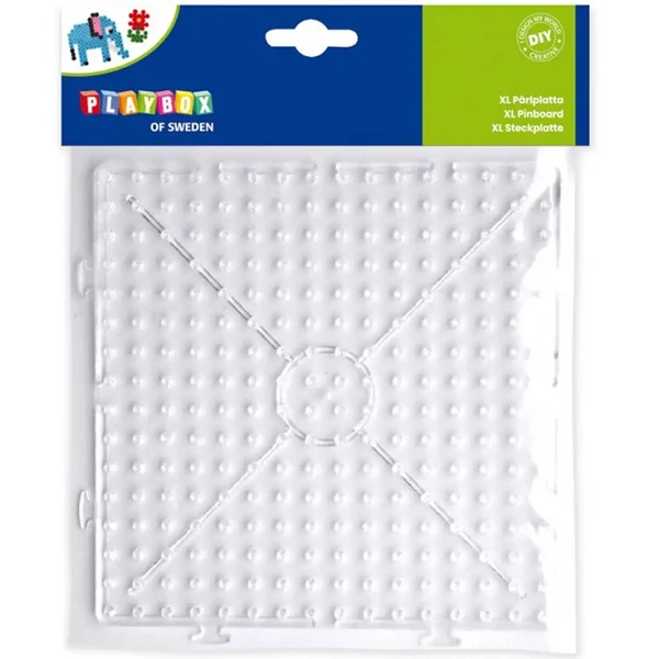 Playbox: XL vasalható gyöngy alaplap – 1 darab, négyzet alakú, összekapcsolható