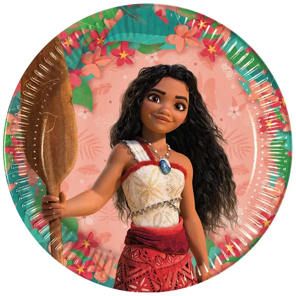 Disney Hercegnők Vaiana 2 papírtányér 8db-os szett 23cm