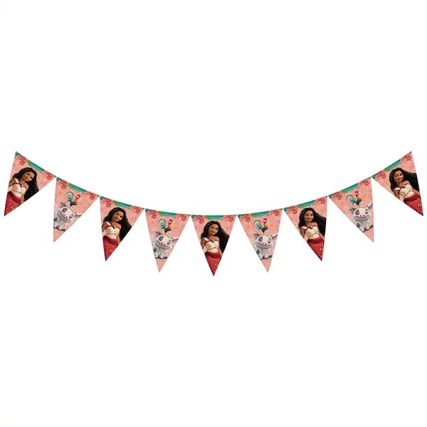 Disney Hercegnők Vaiana 2 party zászlófüzér