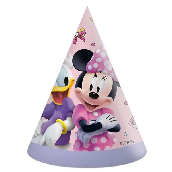 Disney Minnie egeres papír party kalap 6db-os szett