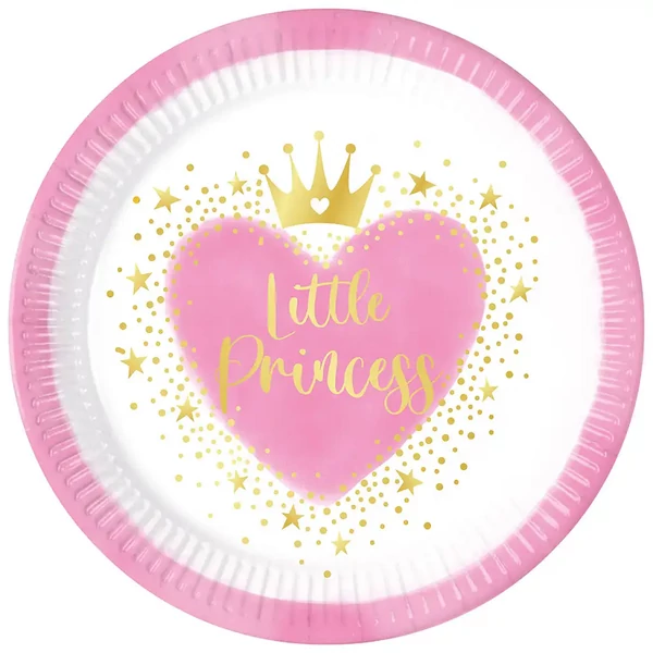 Little Princess 8db-os papírtányér szett 23cm-es