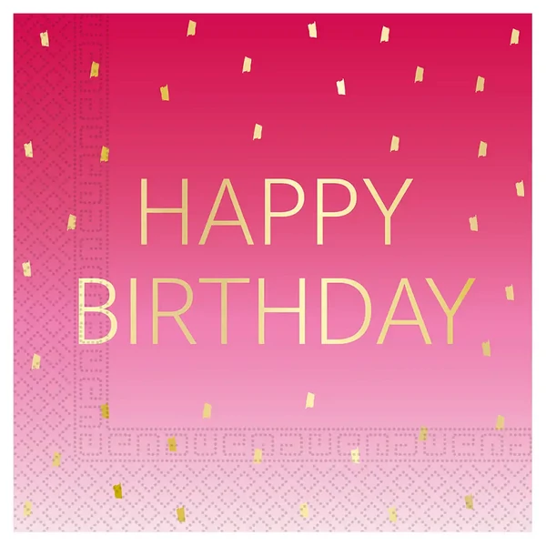 Rózsaszín színű szülinapi "Happy Birthday" feliratú 2 rétegű papírszalvéta 20db-os csomag