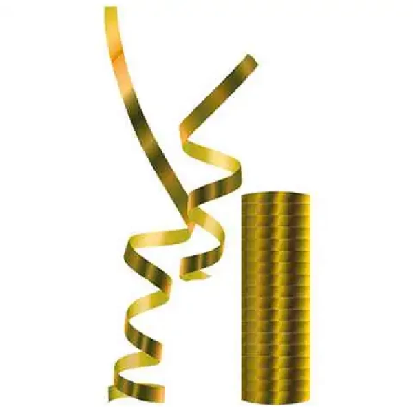 Szerpentin metál arany színben 18db