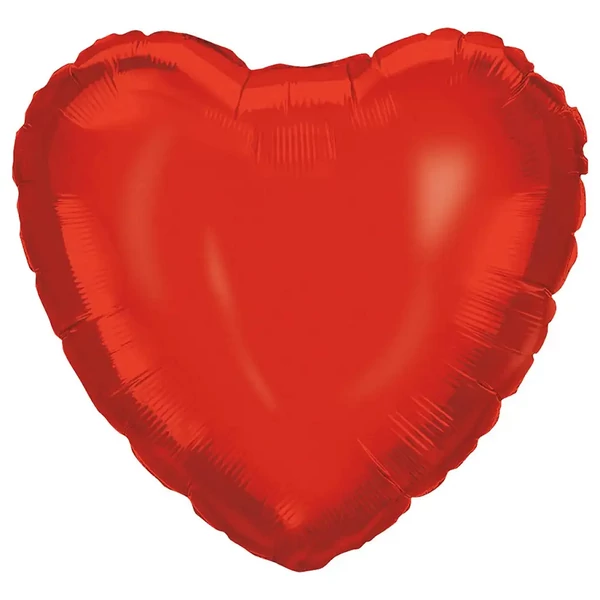 Szív alakú fólia lufi – piros 46cm
