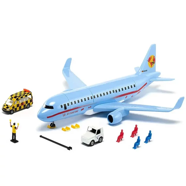 SIKU Kereskedelmi utasszállító repülőgép kiegészítőkkel 1/87