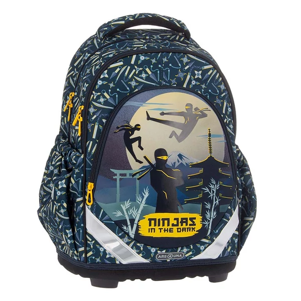Ars Una: Ninjas in the dark anatómiai iskolatáska, hátizsák 33x43x22cm