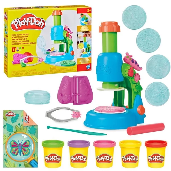 Play-Doh: Wonder Glow mikroszkópos gyurmaszett világító elemekkel – Hasbro
