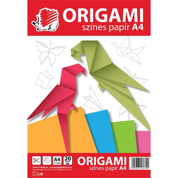 ICO: SÜNI origami lapok A/4-es méretben 20lap