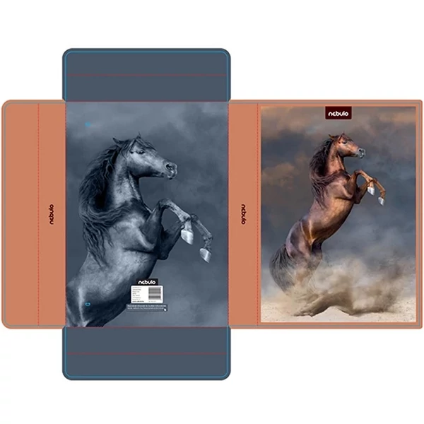 Nebulo: Hullámkarton füzetbox A/4-es méret Szürke ló