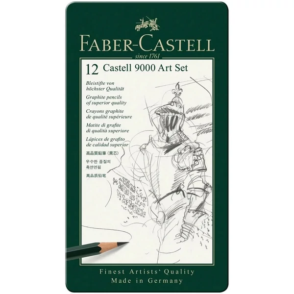 Faber-Castell: Castell 9000 Grafitceruza 12db-os szett fém dobozban