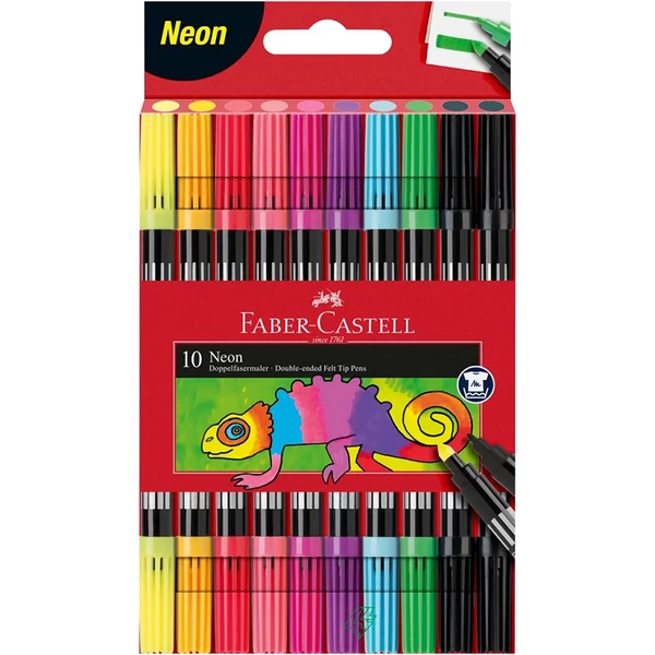 Faber-Castell: Kétvégű neon filctoll 10db-os szett