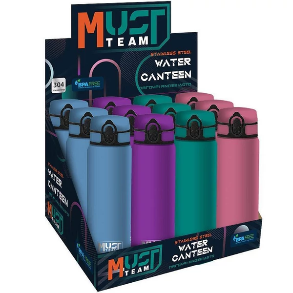 Luna: Must Team rozsdamentes kulacs többféle változatban 600ml 1db