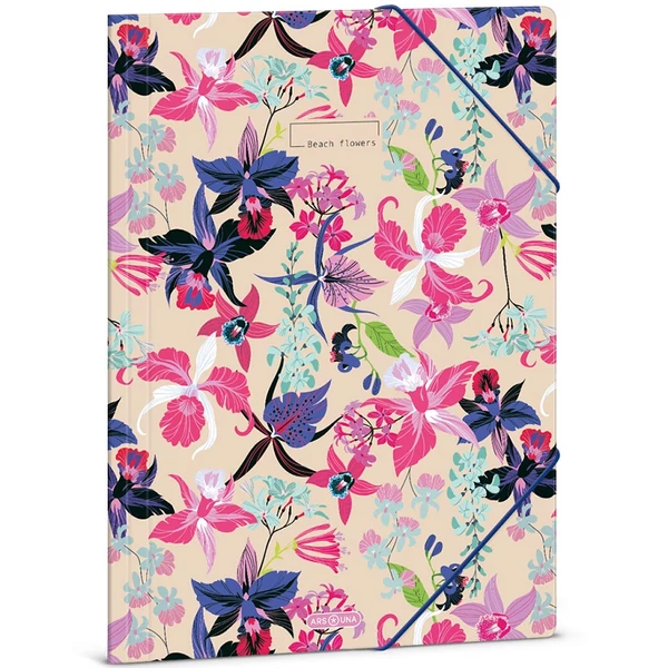 Ars Una: Beach flowers virágos gumis mappa A/4