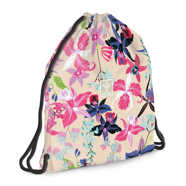 Ars Una: Beach flowers virágos tinédzser tornazsák, sportzsák 37,5x46cm