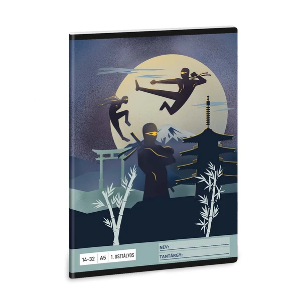 Ars Una: Ninjas in the Dark A/5 1.osztályos vonalas füzet 14-32
