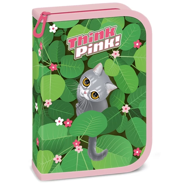 Ars Una: Think Pink cicás töltött kihajtható tolltartó 12,8x19,3x3,6cm