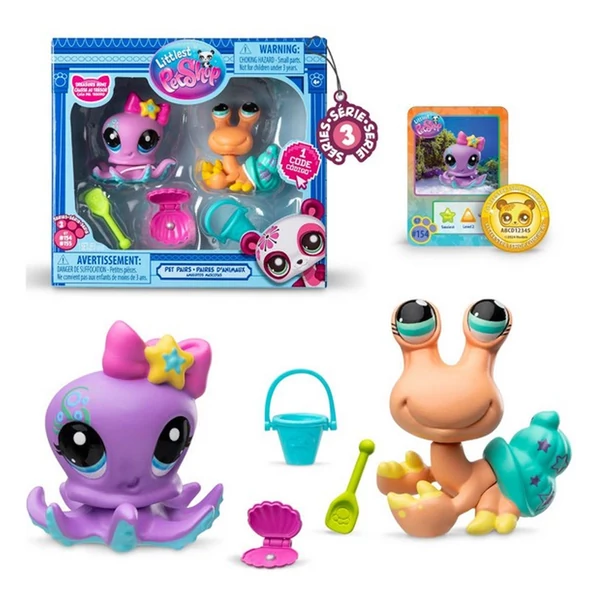 Littlest Pet Shop: Dupla kisállat figura csomag S3 többféle változatban 1db