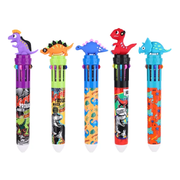 Nebulo: 10 színű golyóstoll Baby dinó dizájn többféle 1db