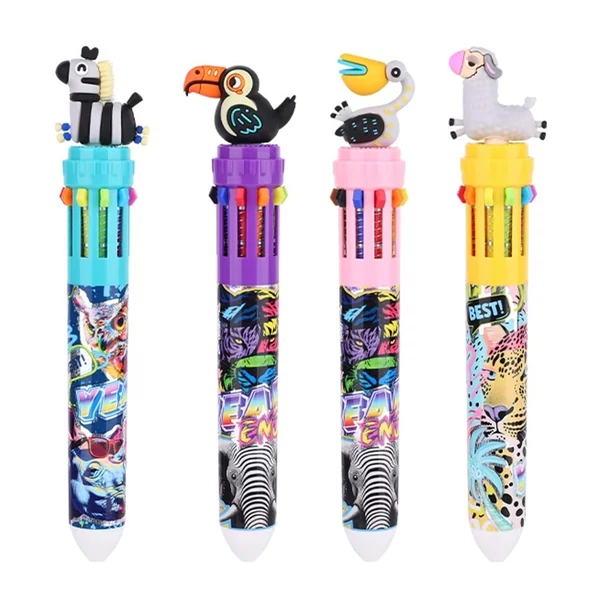 Nebulo: 10 színű golyóstoll Safari dizájn többféle 1db