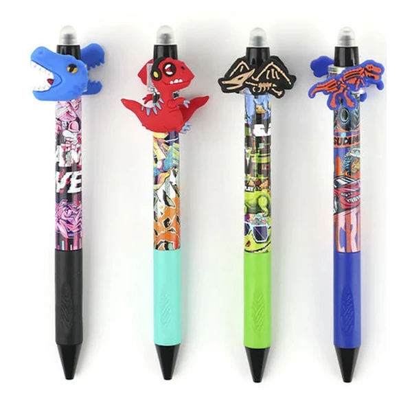 Nebulo: Mérges dinó radírozható nyomógombos zselés toll több változatban 1db