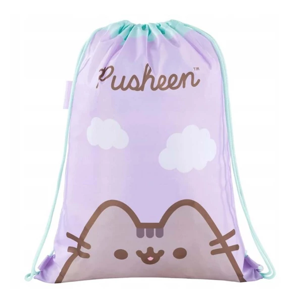 Pusheen lila tornazsák, sportzsák 43x34cm