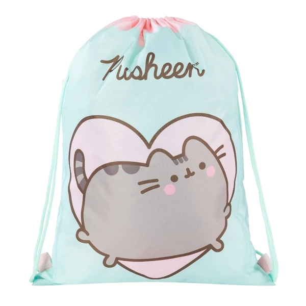 Pusheen menta tornazsák, sportzsák 34x43cm