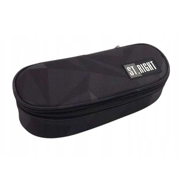 St.Right Fekete ovális tolltartó PC01 23x9,5x6cm