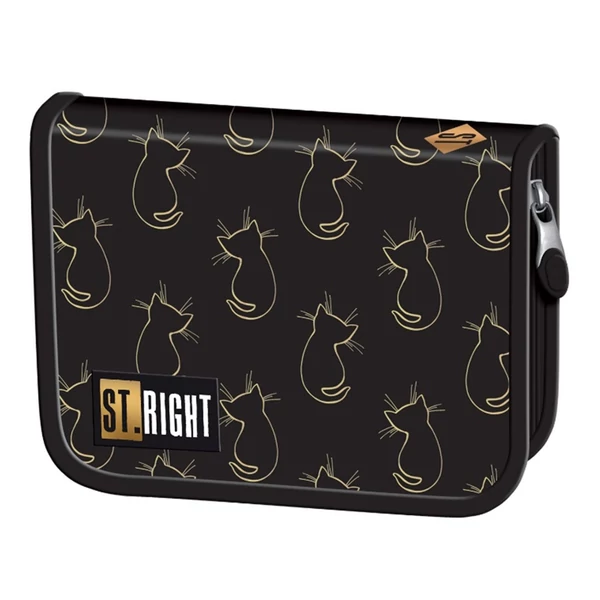 St.Right Golden Cats kihajtható tolltartó PC03 20,5x14x3,5 cm
