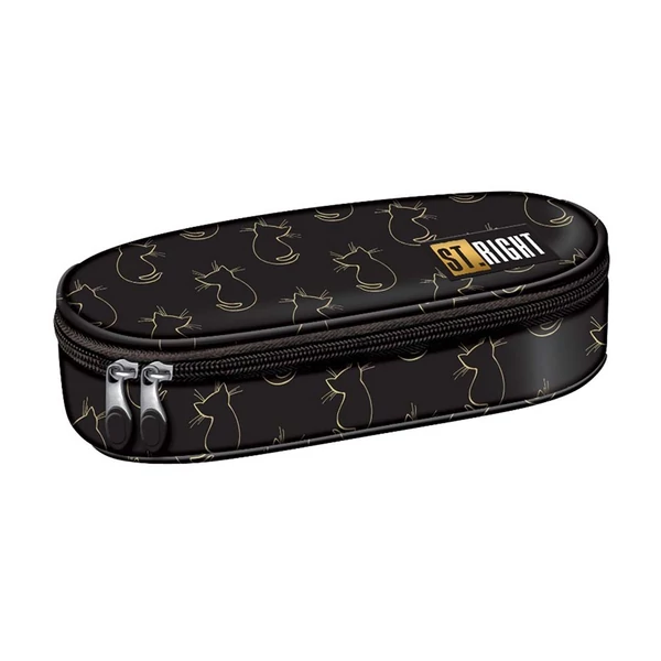 St.Right Golden Cats ovális tolltartó PC01 23x9,5x6cm