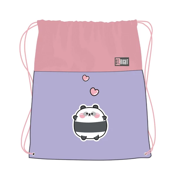 St.Right Happy Panda tornazsák, sportzsák 43x34cm