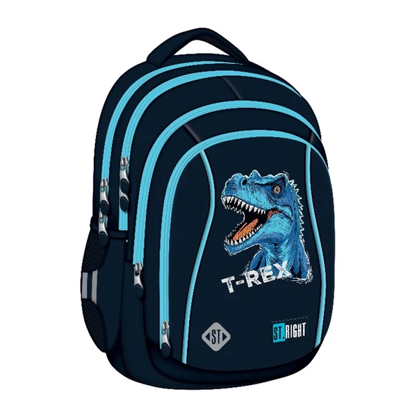 St.Right Kék T-Rex ergonomikus iskolatáska, hátizsák BP26 39x27x17cm