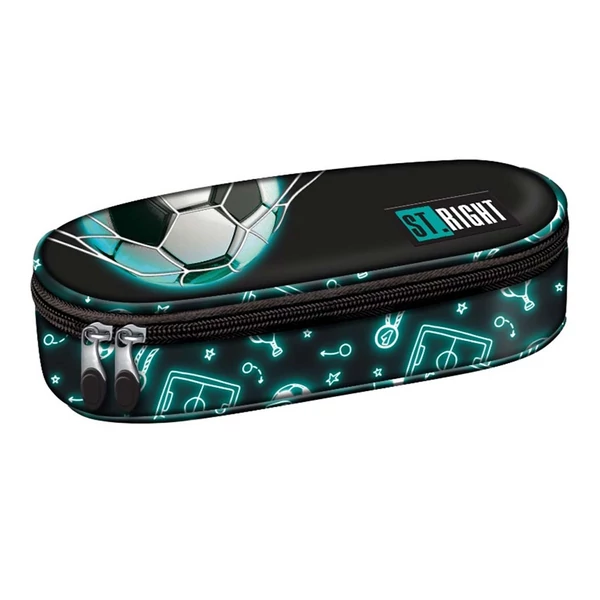 St.Right Neon Football ovális tolltartó PC01 23x9,5x6cm
