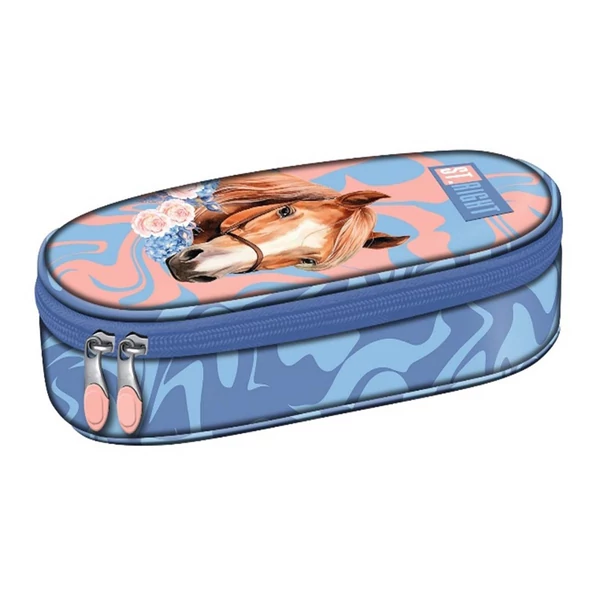 St.Right Romantic Horse ovális tolltartó 23x9,5x6cm