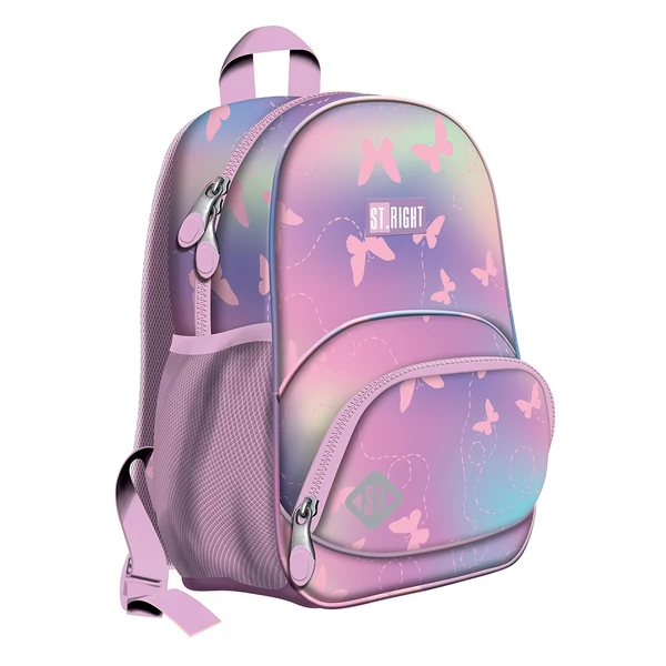 St.Right Rózsaszín pillangós iskolatáska, hátizsák BP70 32x22x11,5cm