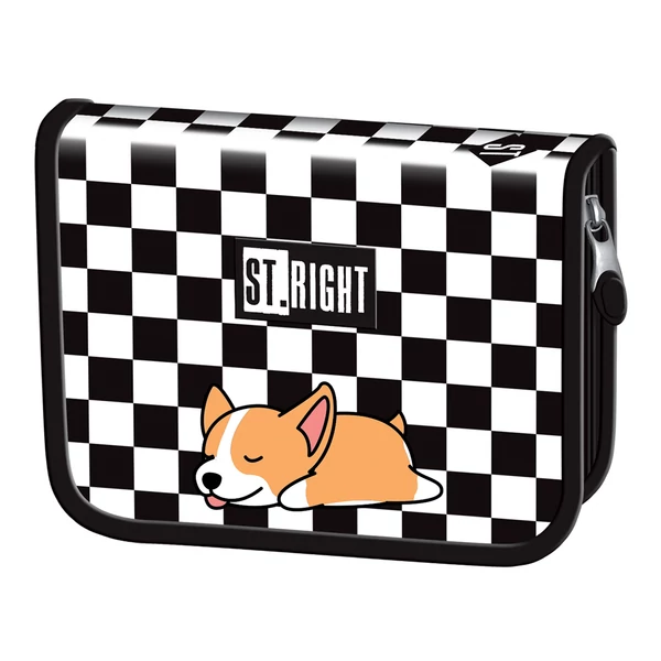 St.Right Sleepy Corgi kutyusos kihajtható tolltartó PC03 20,5x14x3,5cm