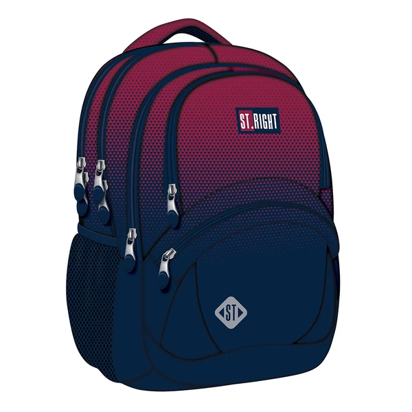 St.Right Színátmenetes ergonomikus iskolatáska, hátizsák BP05 42x30x19cm