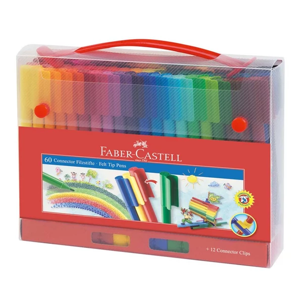 Faber-Castell: Connector Filctoll Készlet – 60 db-os szett praktikus tárolóban