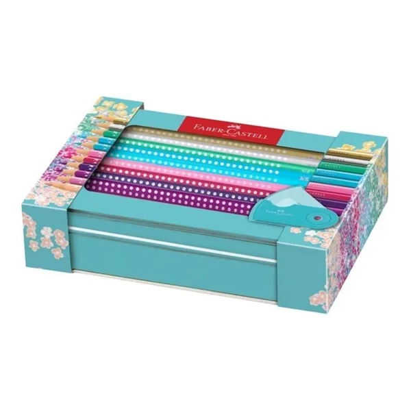 Faber-Castell: Sparkle színesceruza szett – 20 darabos fém díszdobozos