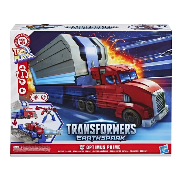 Transformers Earthspark: Optimus Prime Battle Trailer játékkészlet - Hasbro