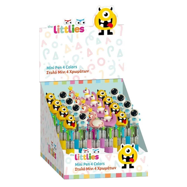The Littlies: 4 színű mini golyóstoll többféle 1db