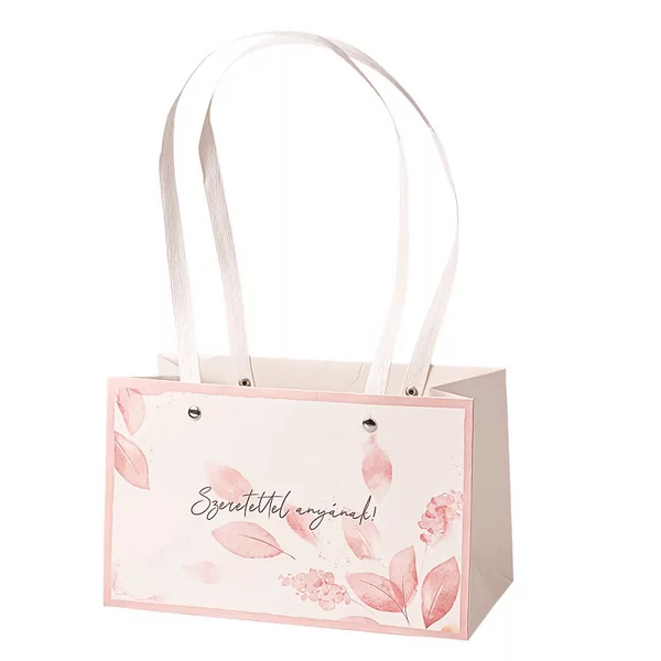 Anyáknapi szeretettel anyának feliratos ajándéktáska 22x10,5x13,5cm